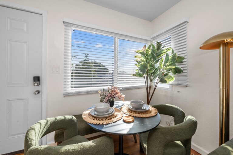 Casa Sol dining table by a sunny window