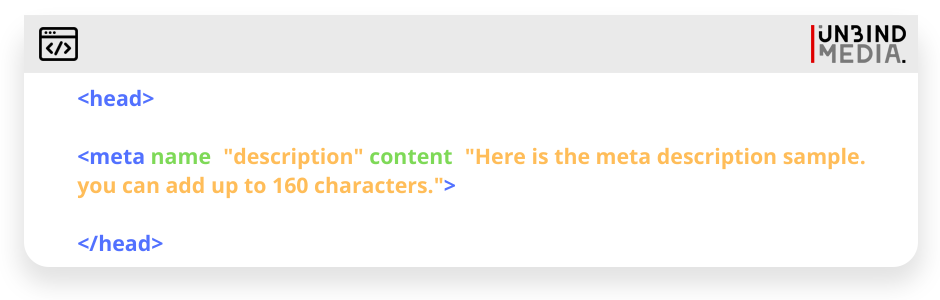 Meta description code sample