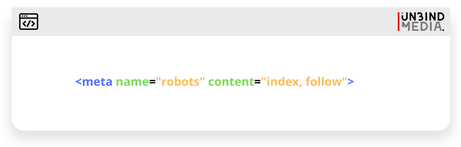 Index and follow code sample