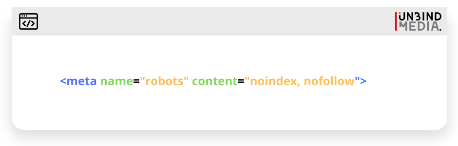 No-index or no-follow code sample