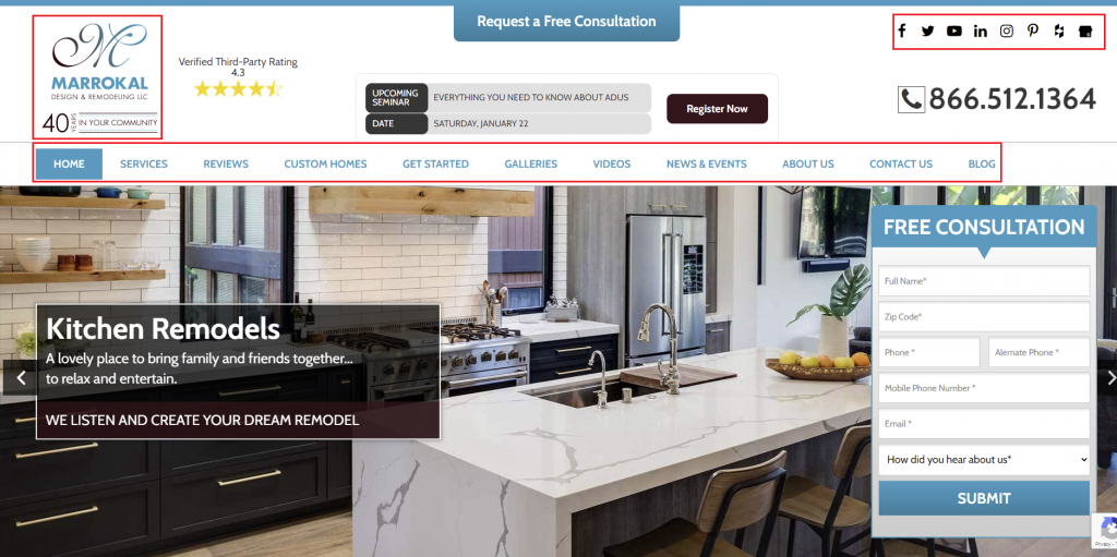 Remodeler Custom Website Design